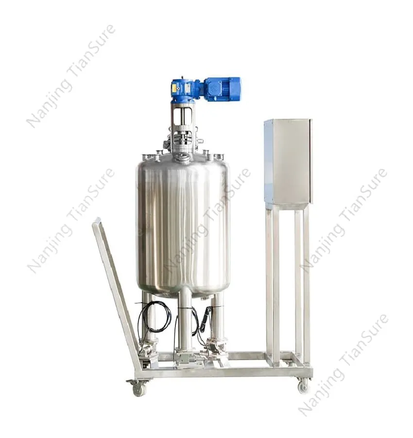Hygienic stainless steel preparation tanks