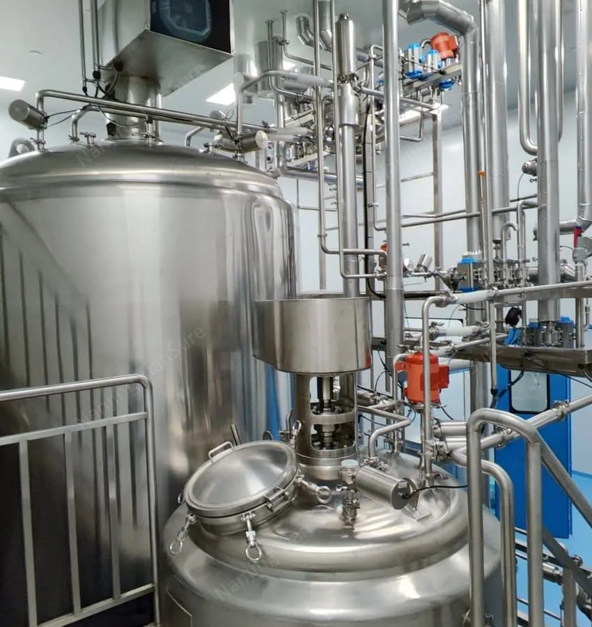 CIP stainless steel storage tanks