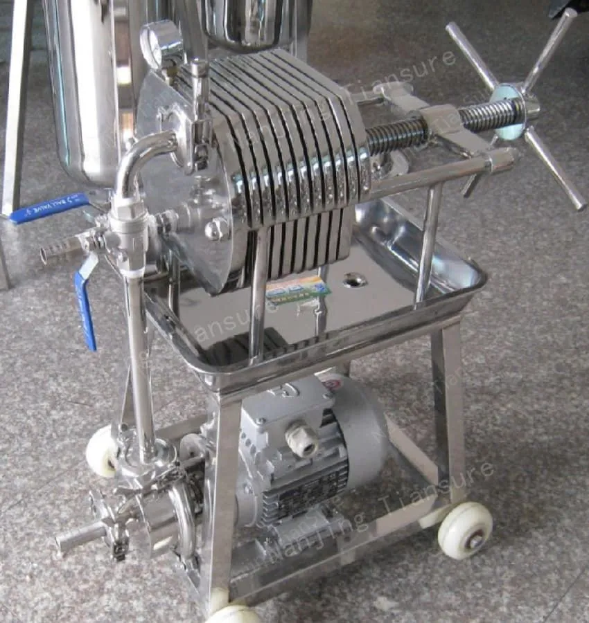 ASME stainless steel plate frame filter